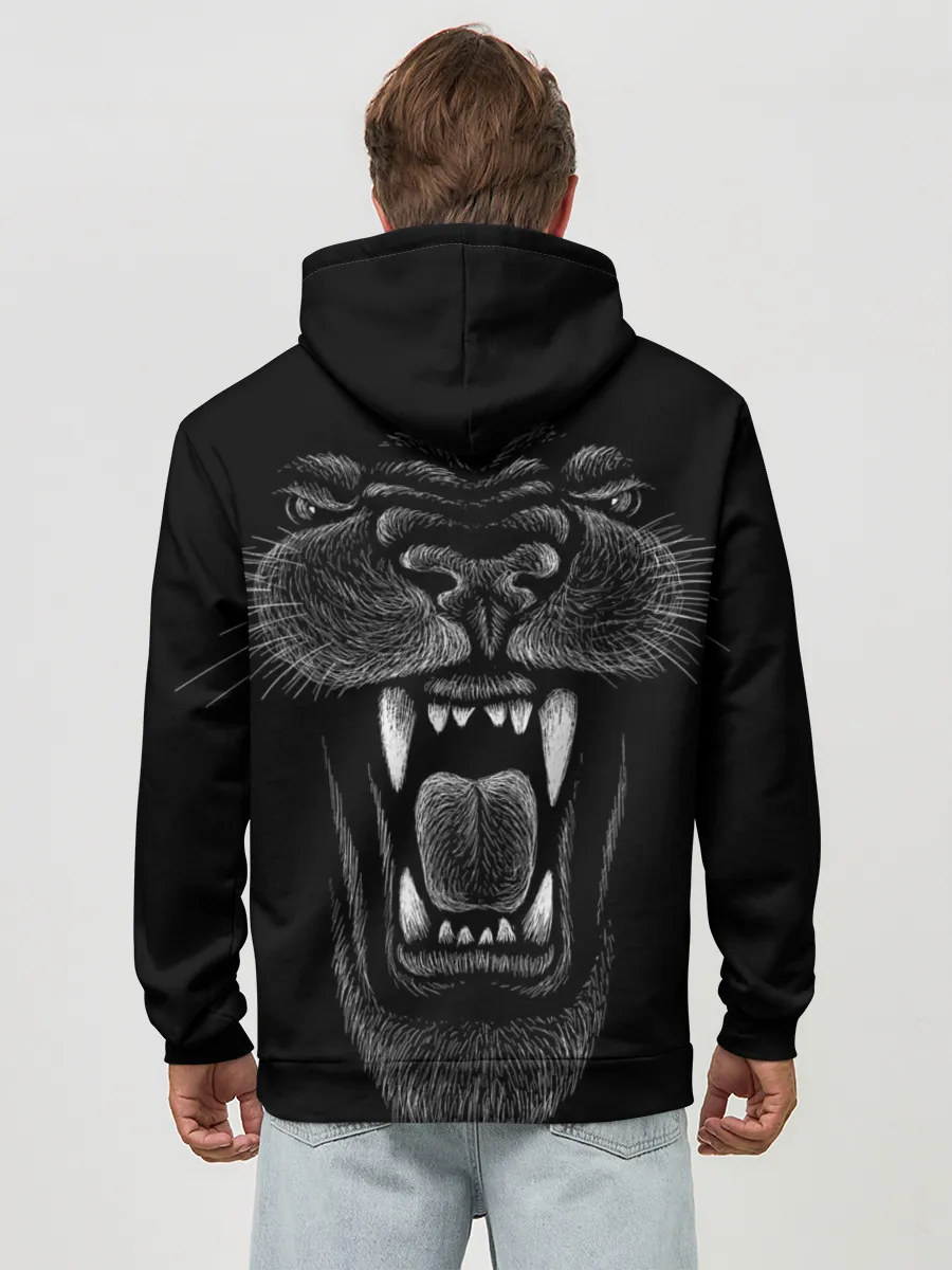 Худи мужской база хлопок / Черная пантера