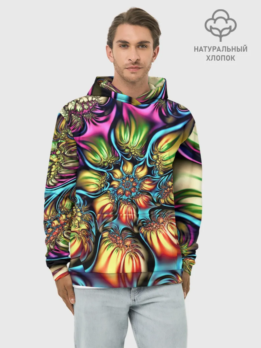 Худи мужской база хлопок / Абстракция