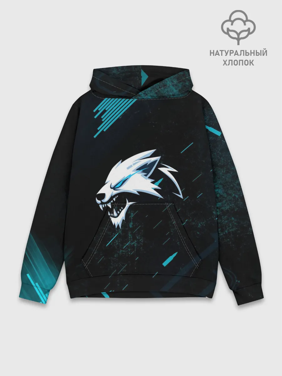 Худи мужской база хлопок / Sky Wolf