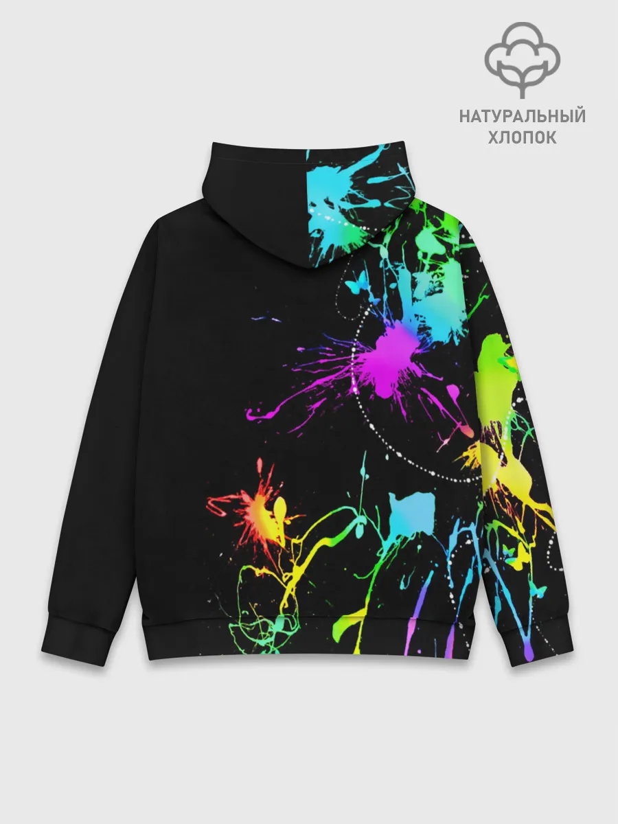 Худи мужской база хлопок / НЕОНОВЫЕ КРАСКИ