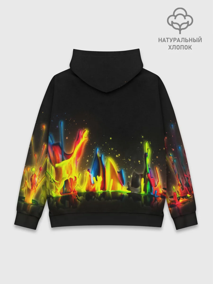 Худи мужской база хлопок / КРАСКИ В НЕОНЕ