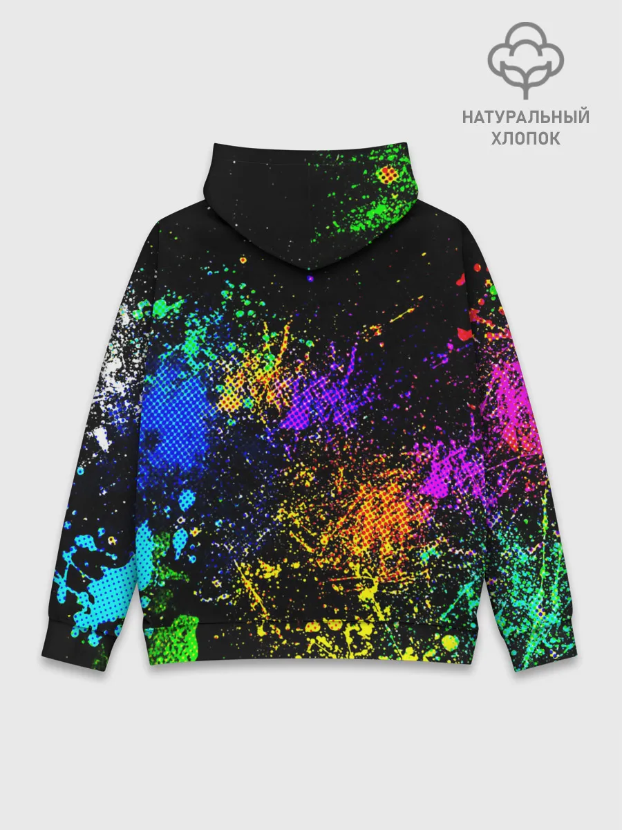 Худи мужской база хлопок / БРЫЗКИ КРАСОК