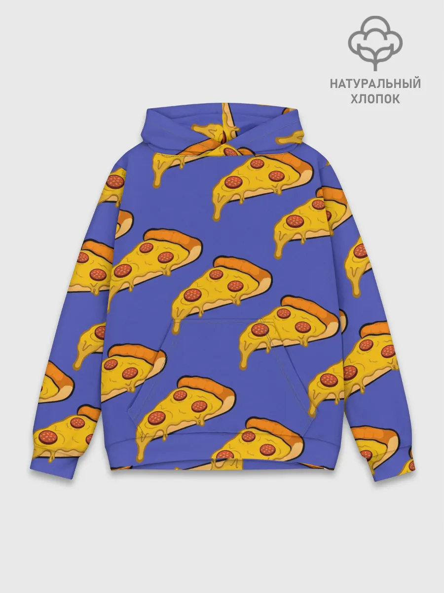 Худи мужской база хлопок / Кусочки пиццы