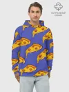 Худи мужской база хлопок / Кусочки пиццы