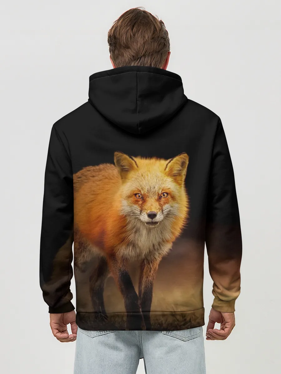 Худи мужской база хлопок / Лиса