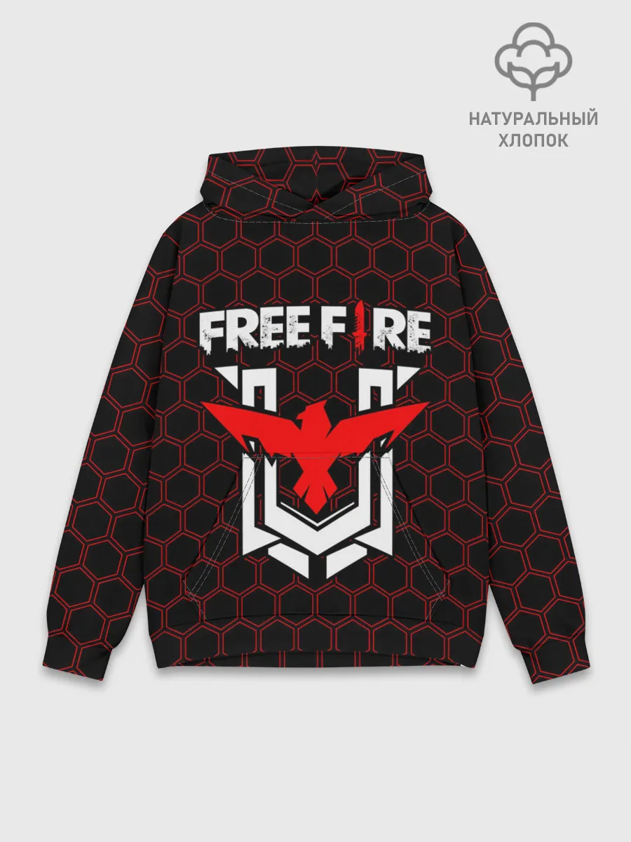 Худи мужской база хлопок / FREE FIRE / ФРИ ФАЕР