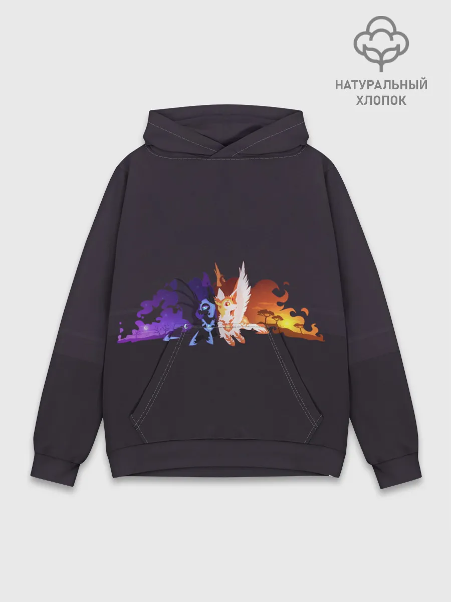 Худи мужской база хлопок / День и ночь