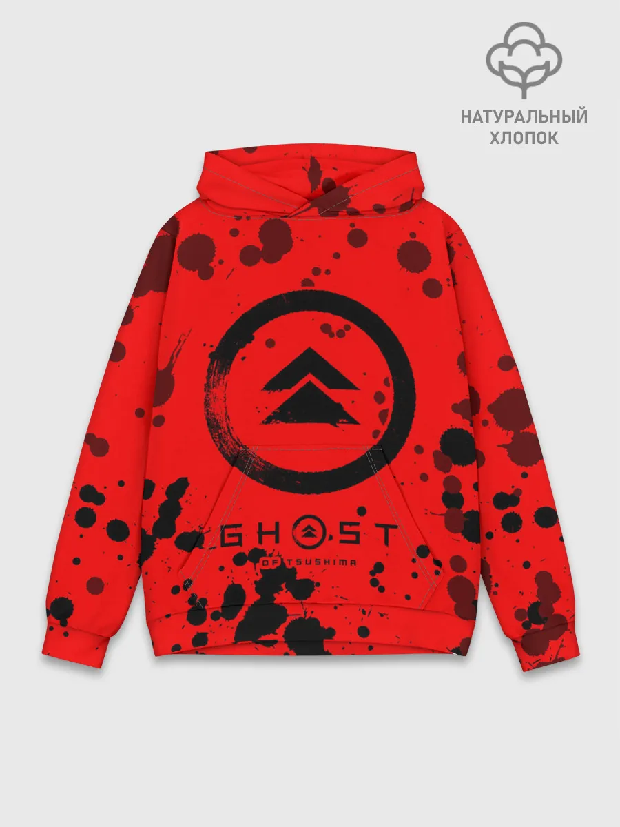 Худи мужской база хлопок / GHOST OF TSUSHIMA