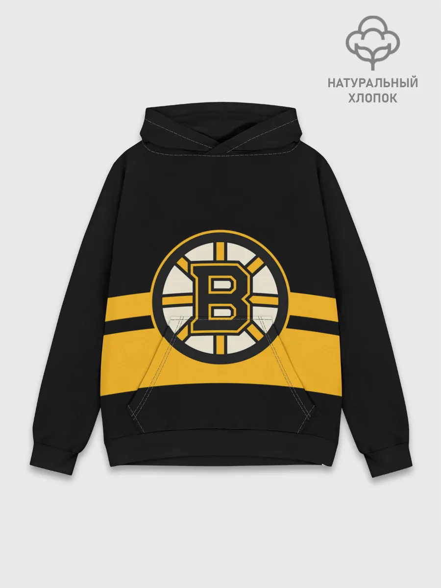 Худи мужской база хлопок / BOSTON BRUINS NHL