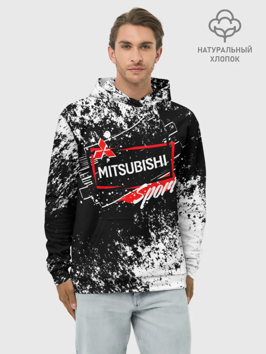 Худи мужской база хлопок / Mitsubishi SPORT