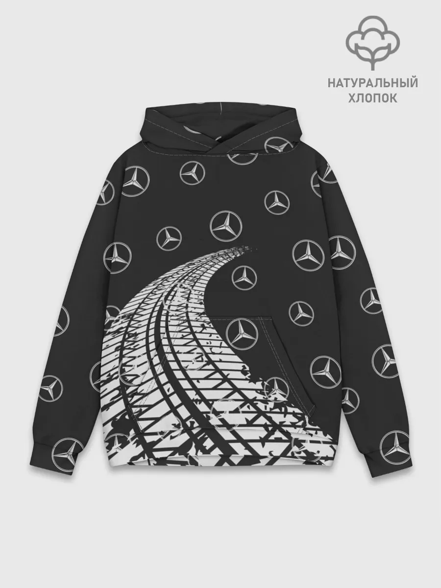 Худи мужской база хлопок / MERCEDES / МЕРСЕДЕС