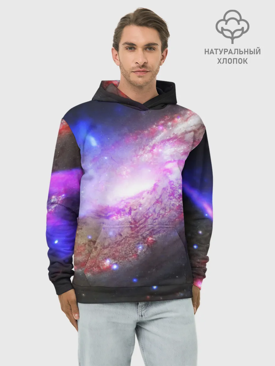 Худи мужской база хлопок / Космическая спираль