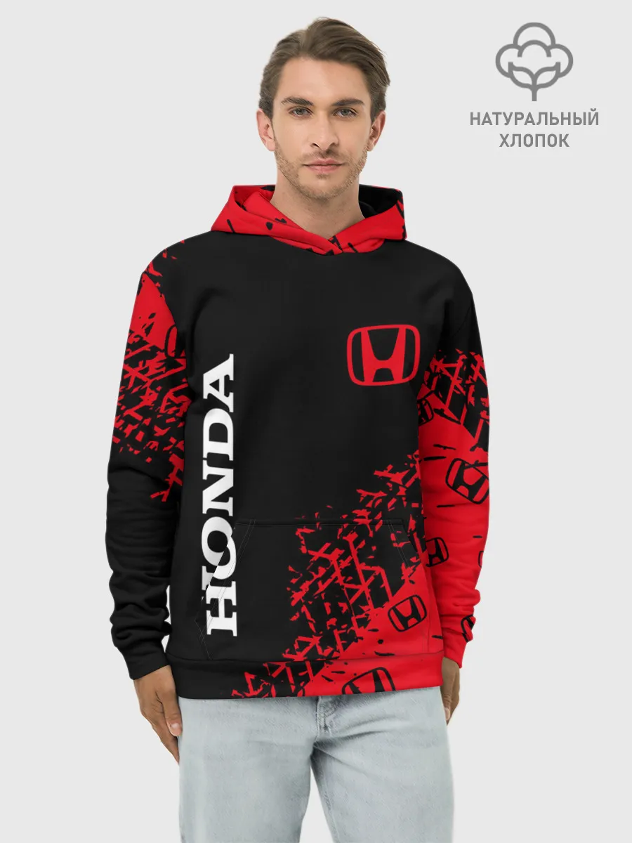 Худи мужской база хлопок / HONDA / ХОНДА