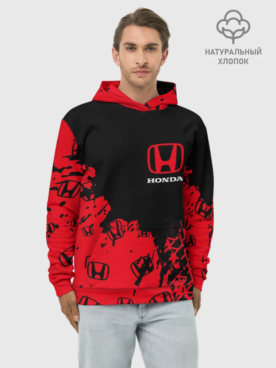 Худи мужской база хлопок / HONDA / ХОНДА