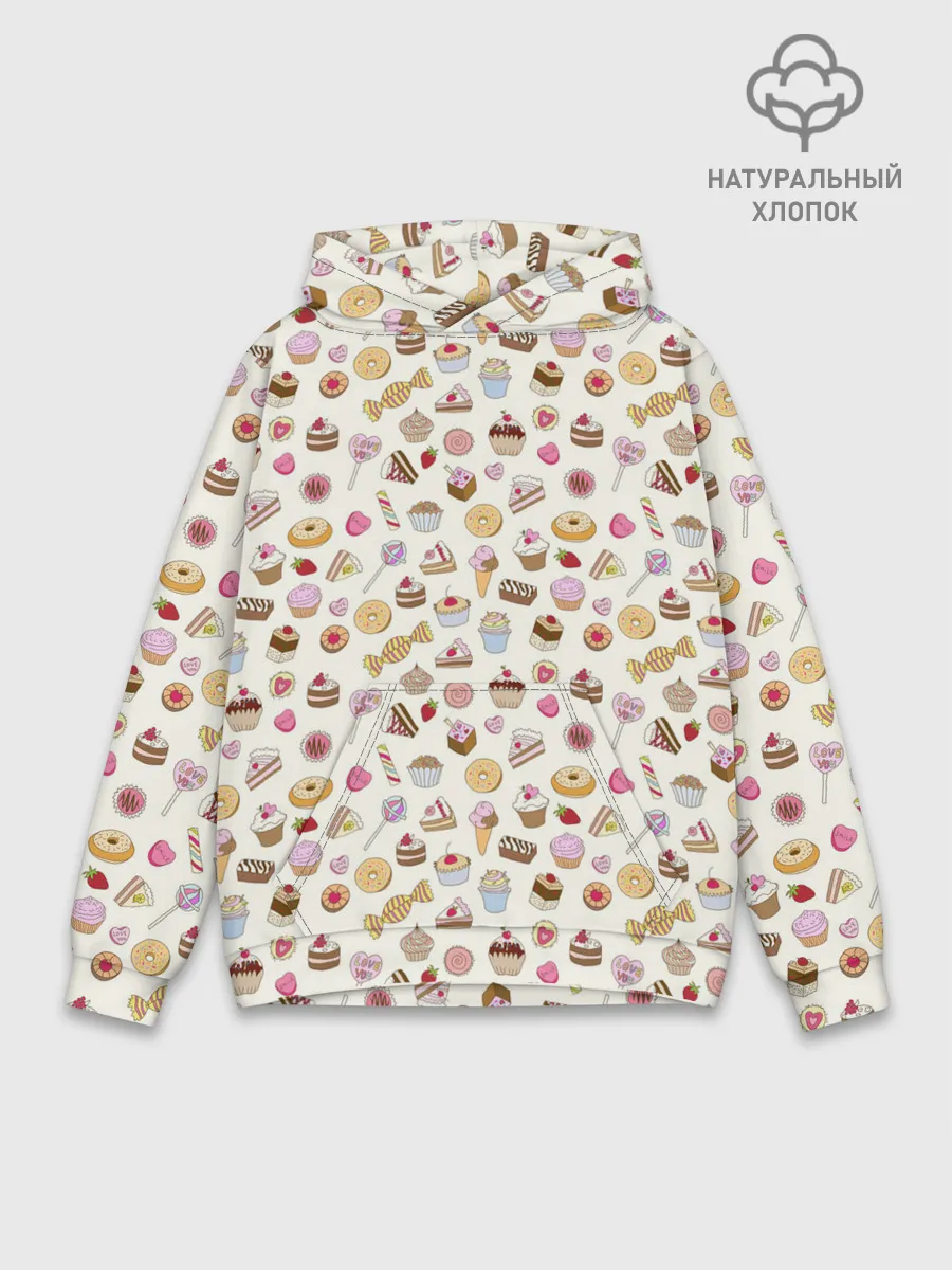 Худи мужской база хлопок / Сладости