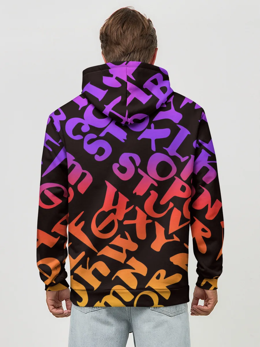 Худи мужской база хлопок / KILLA фиолетовая