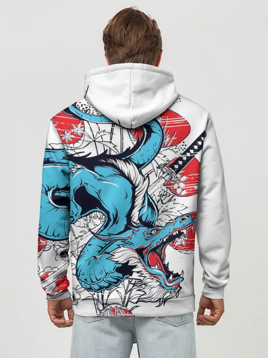 Худи мужской база хлопок / Дзётаро самурайский меч