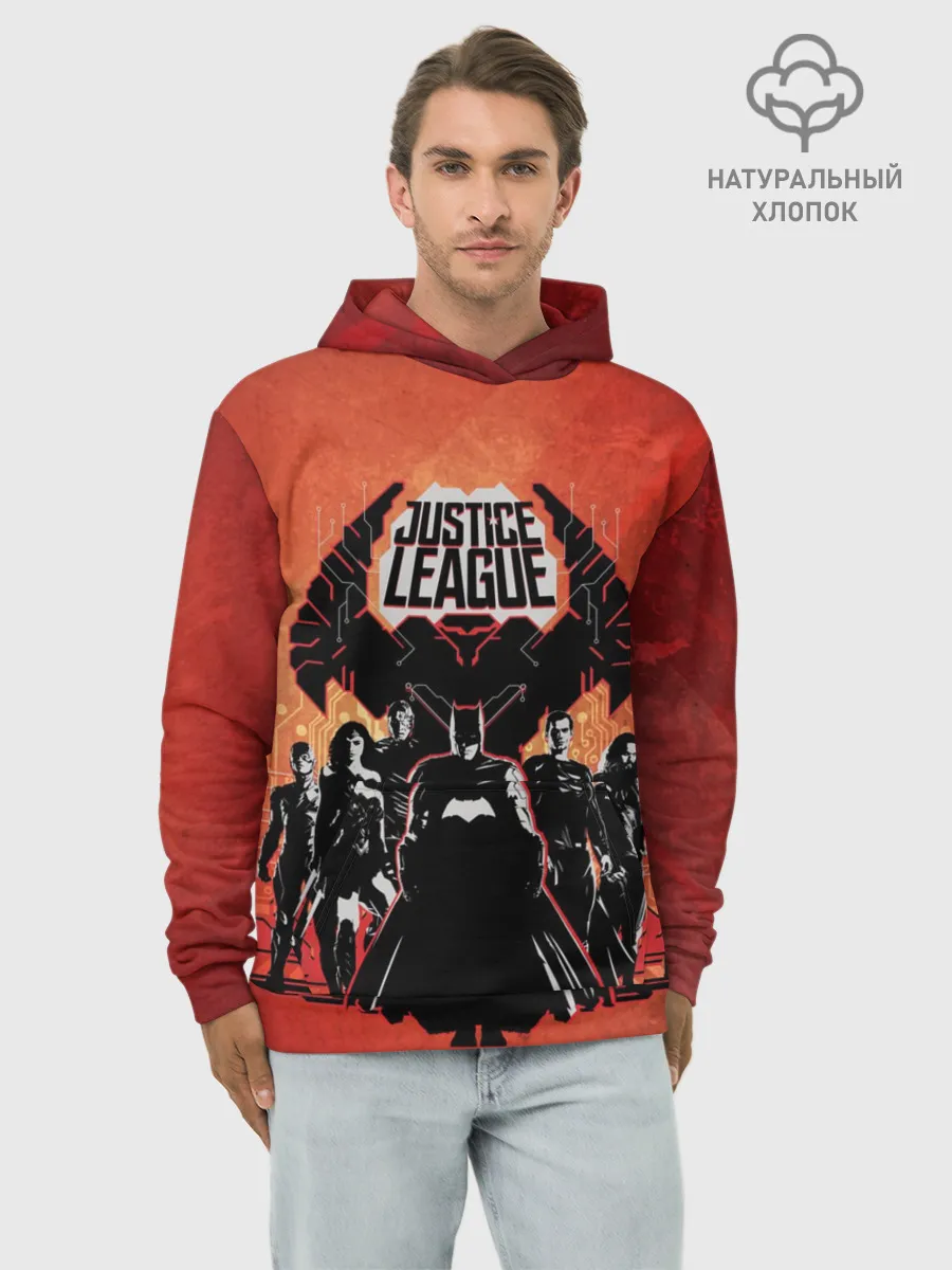 Худи мужской база хлопок / Justice League