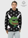 Худи мужской база хлопок / Pepe в очках EZ