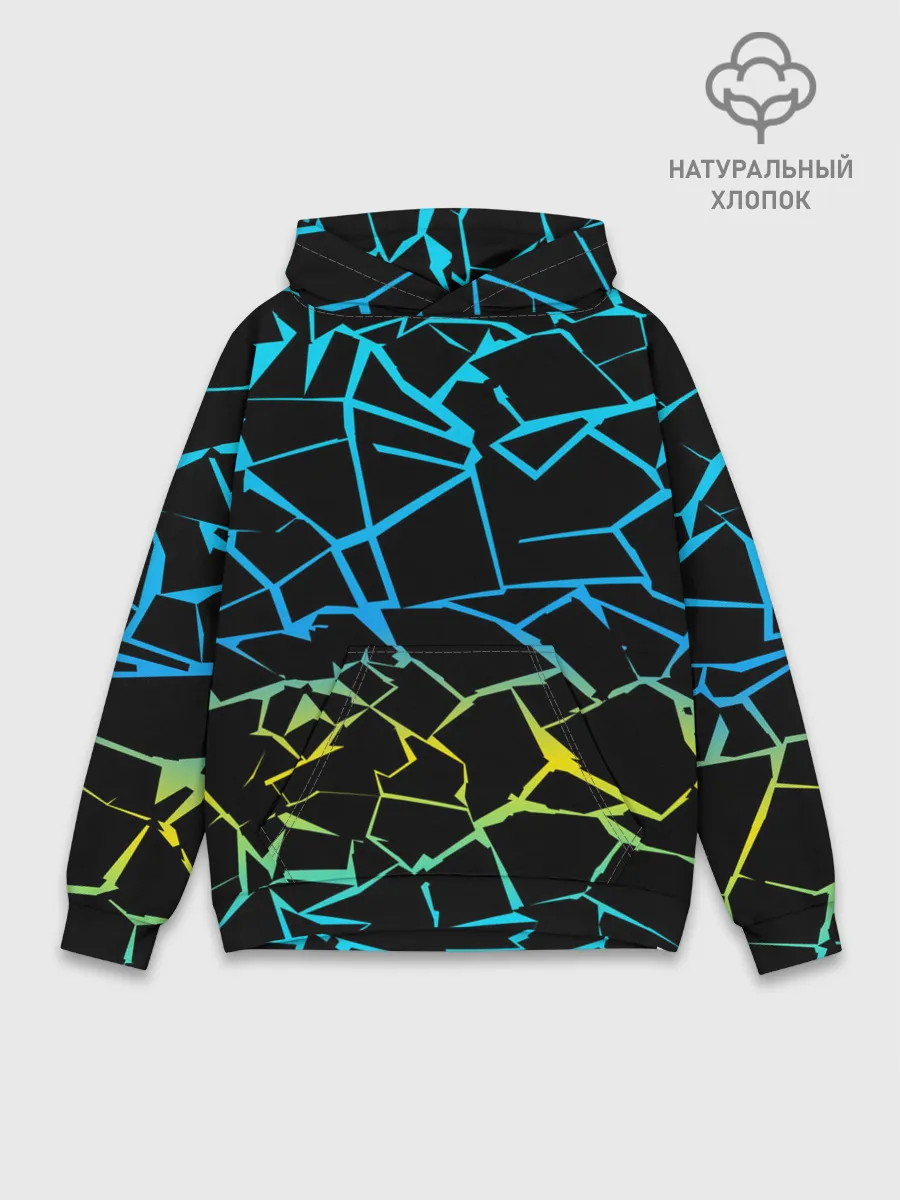 Худи мужской база хлопок / НЕОНОВЫЙ ГРАДИЕНТ