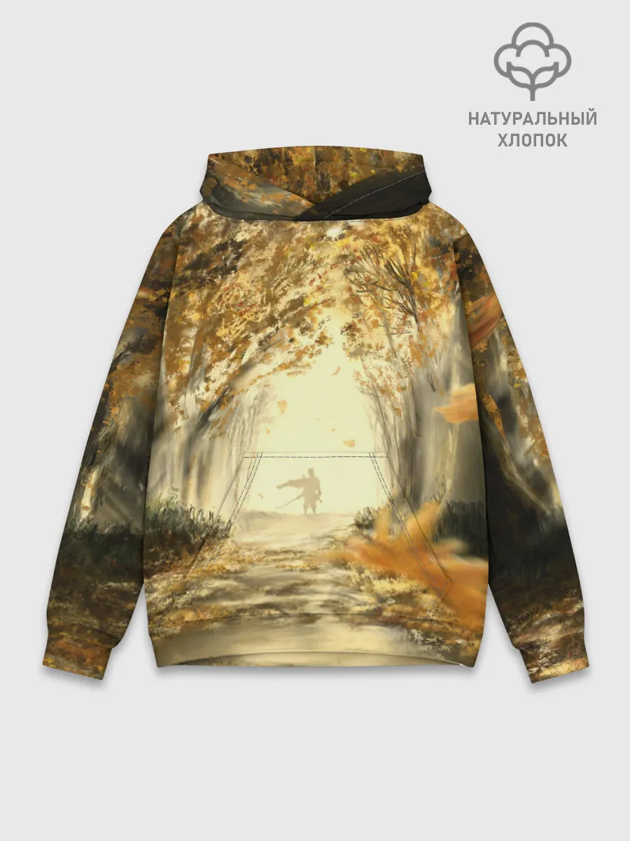 Худи мужской база хлопок / Ghost of Tsushima