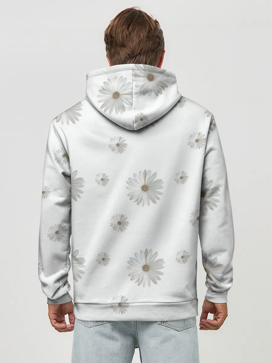 Худи мужской база хлопок / Ромашки