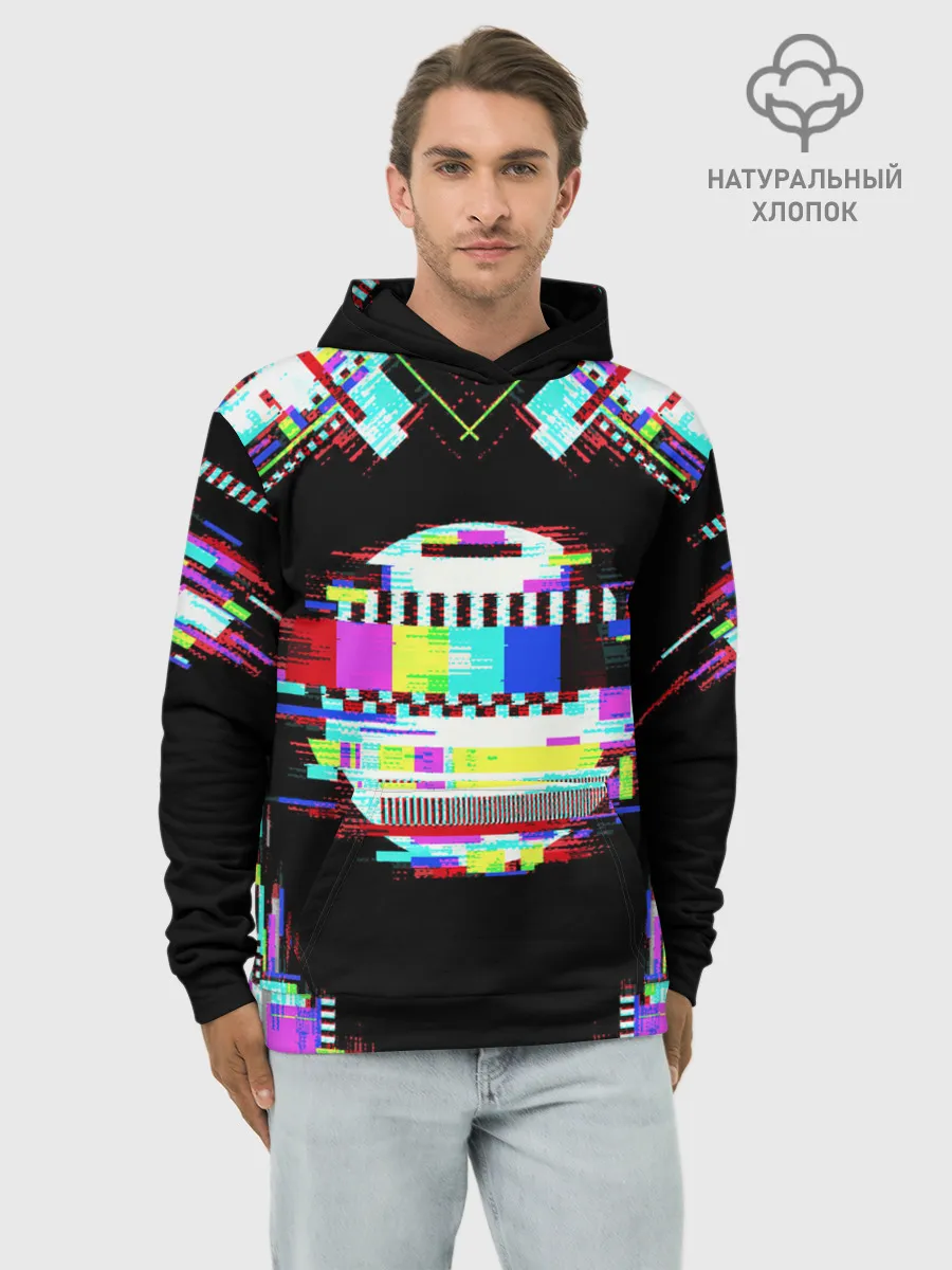 Худи мужской база хлопок / Glitch VHS
