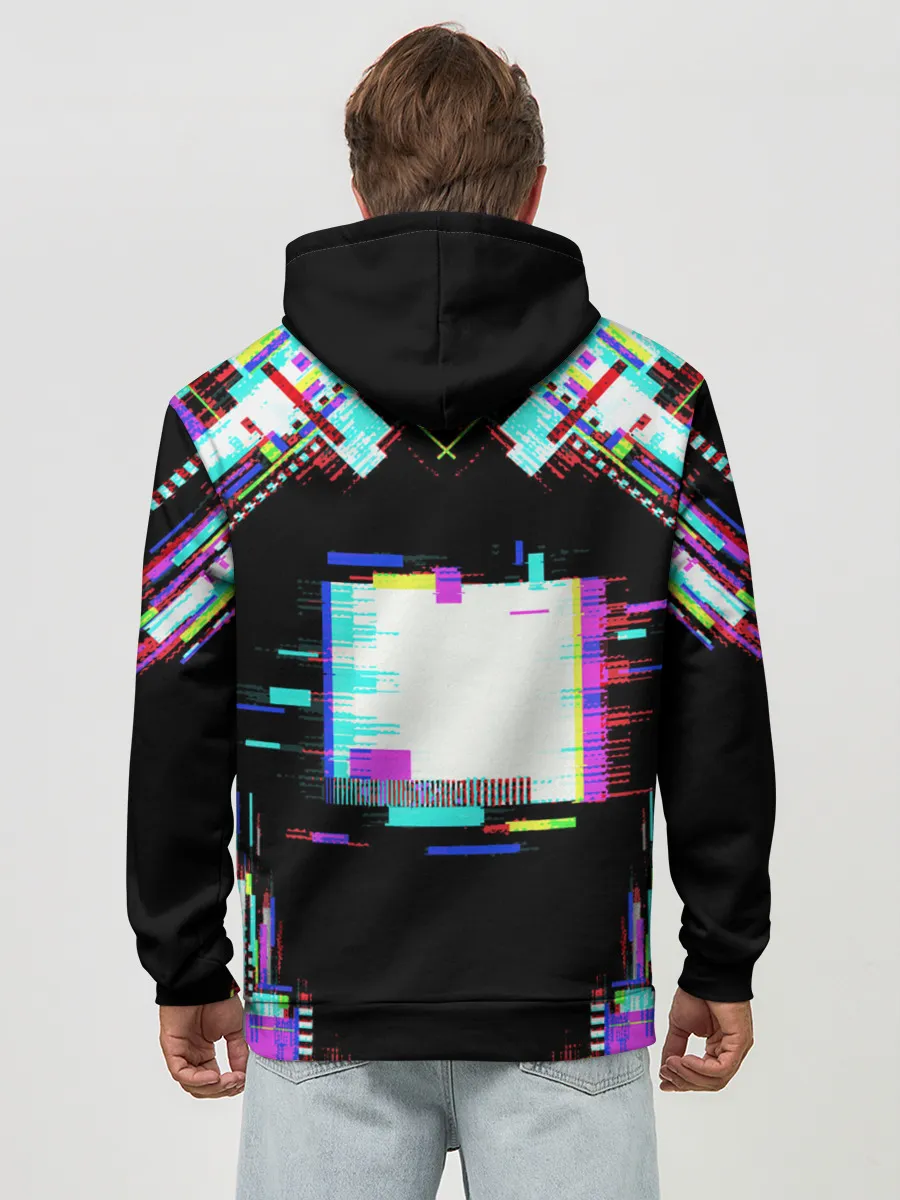 Худи мужской база хлопок / Glitch VHS