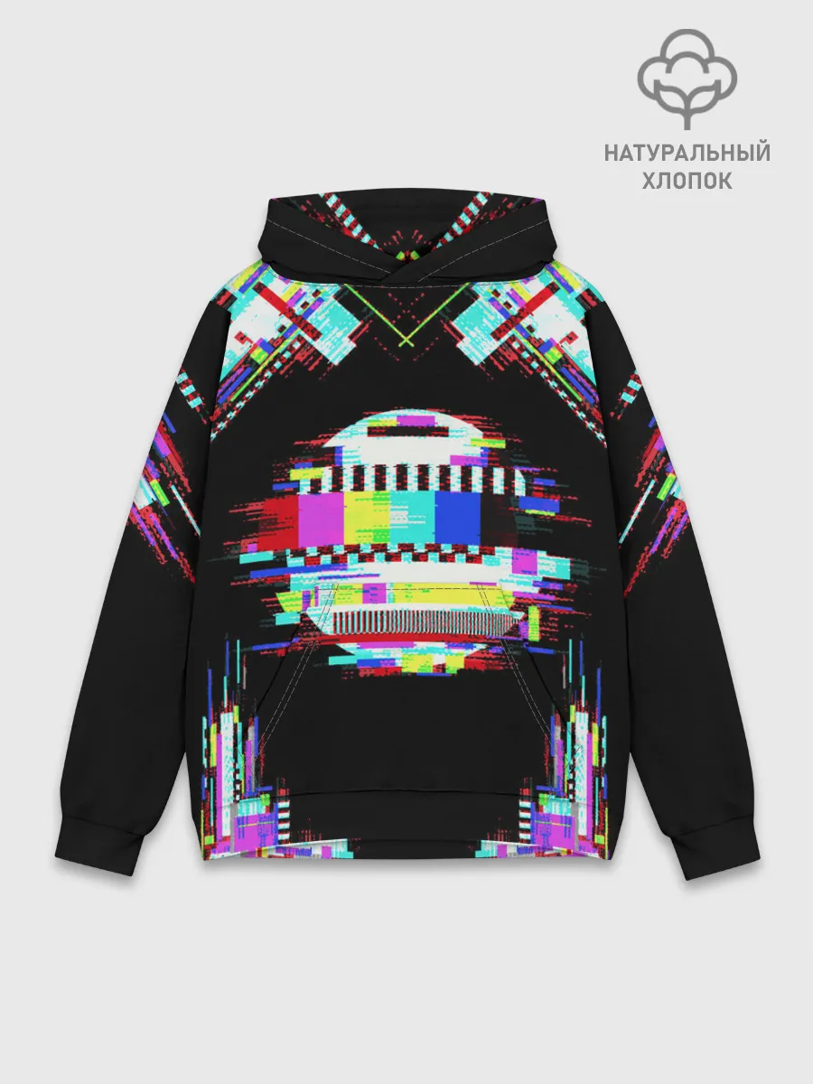 Худи мужской база хлопок / Glitch VHS