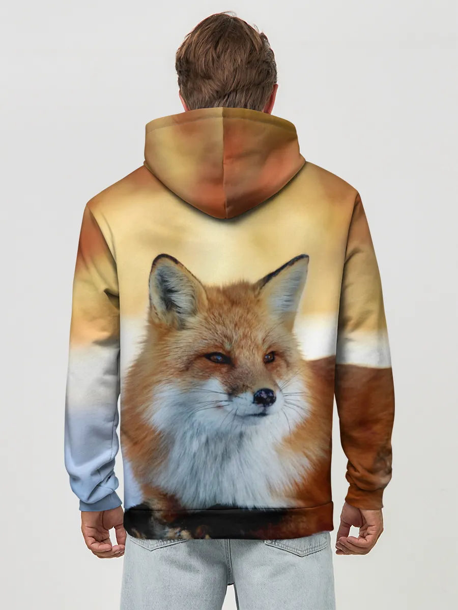 Худи мужской база хлопок / Лиса