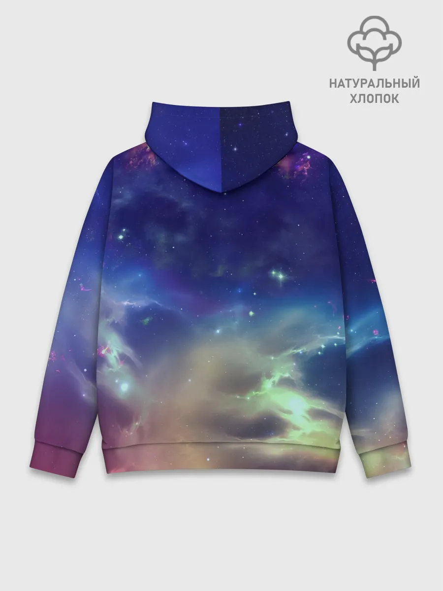 Худи мужской база хлопок / Космическое сияние