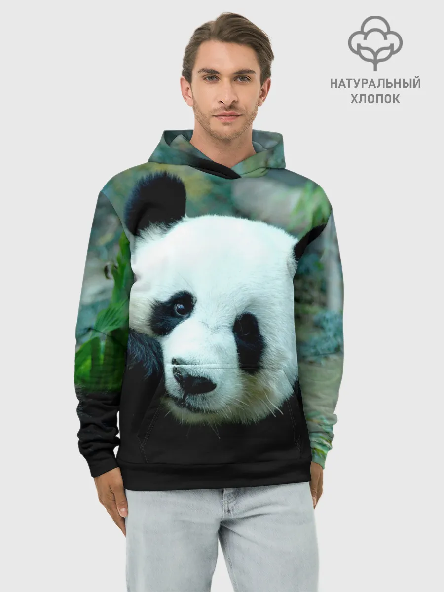 Худи мужской база хлопок / Панда