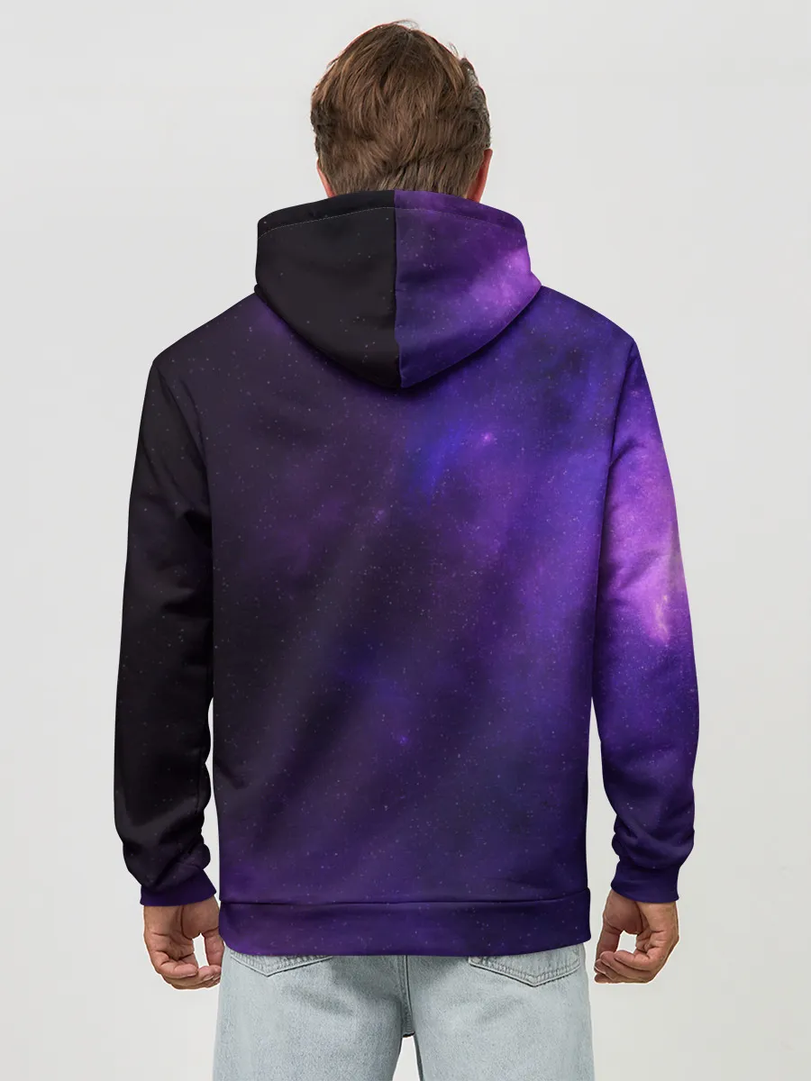 Худи мужской база хлопок / Фиолетовая звезда