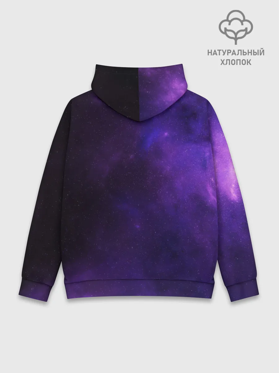 Худи мужской база хлопок / Фиолетовая звезда