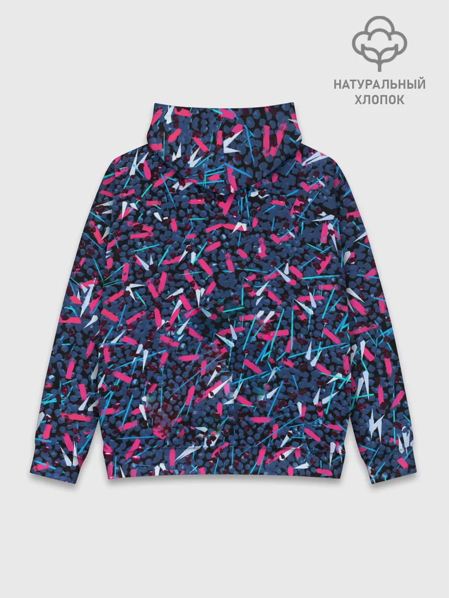 Худи мужской база хлопок / Кристаллы и линии