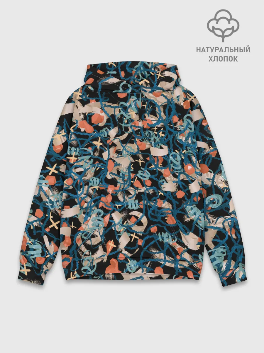 Худи мужской база хлопок / Линии в пространстве