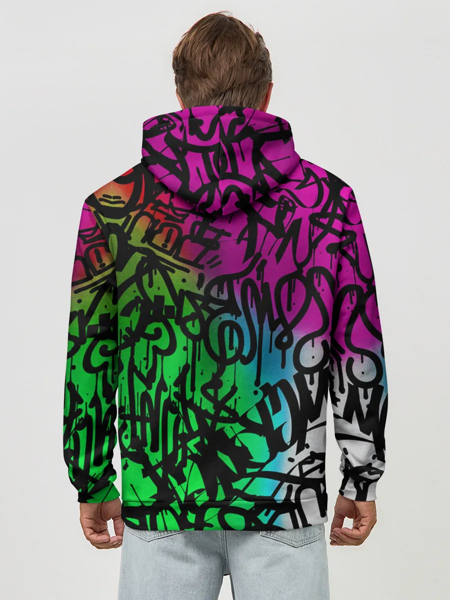 Худи мужской база хлопок / Стена граффити