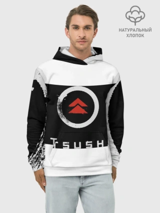 Худи мужской база хлопок / Ghost of Tsushima