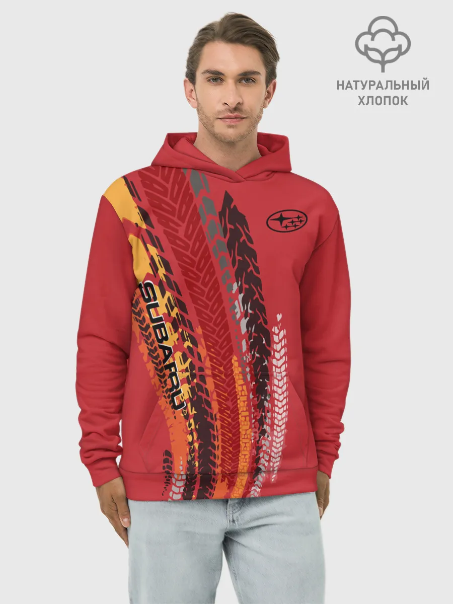 Худи мужской база хлопок / SUBARU