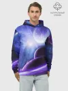 Худи мужской база хлопок / Неоновый Космос