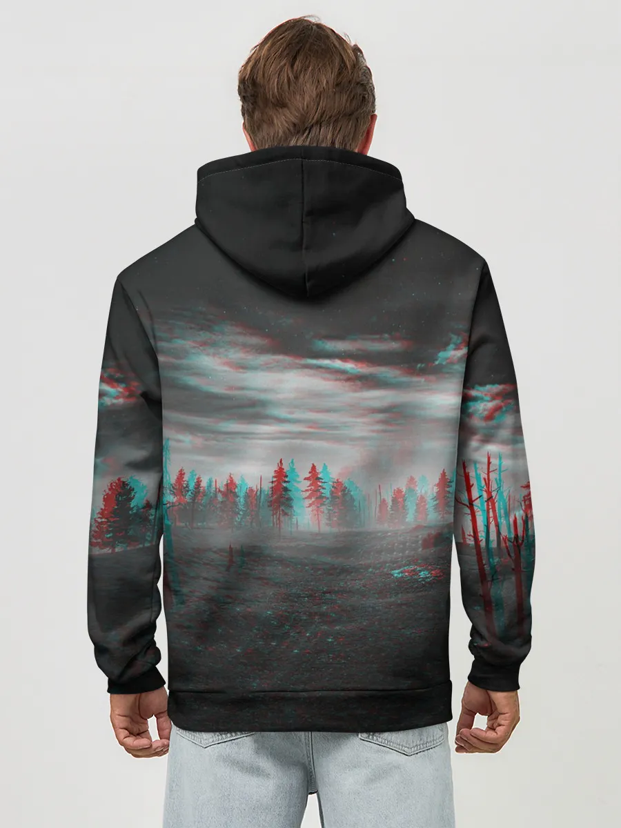 Худи мужской база хлопок / Siren Head Horror Glitch