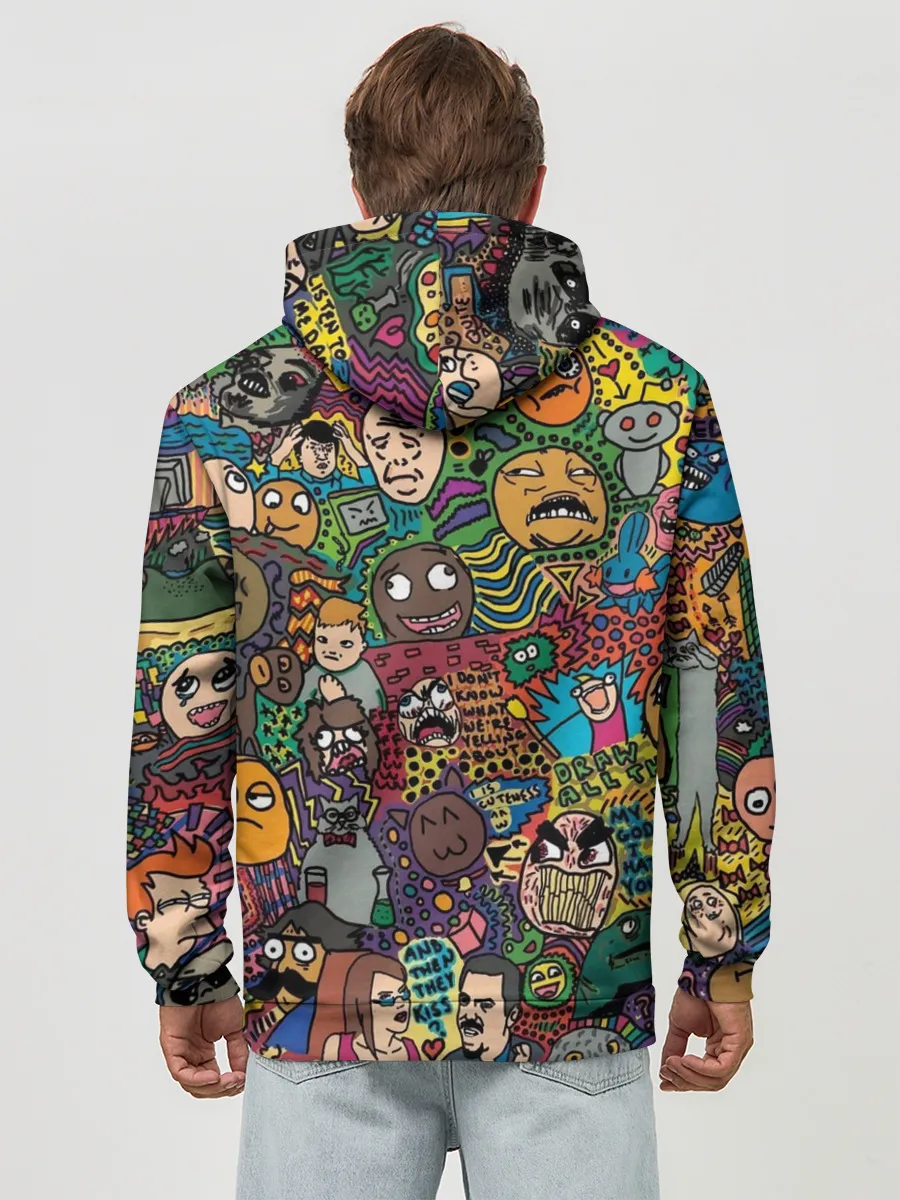 Худи мужской база хлопок / Цветные мемы из ВК