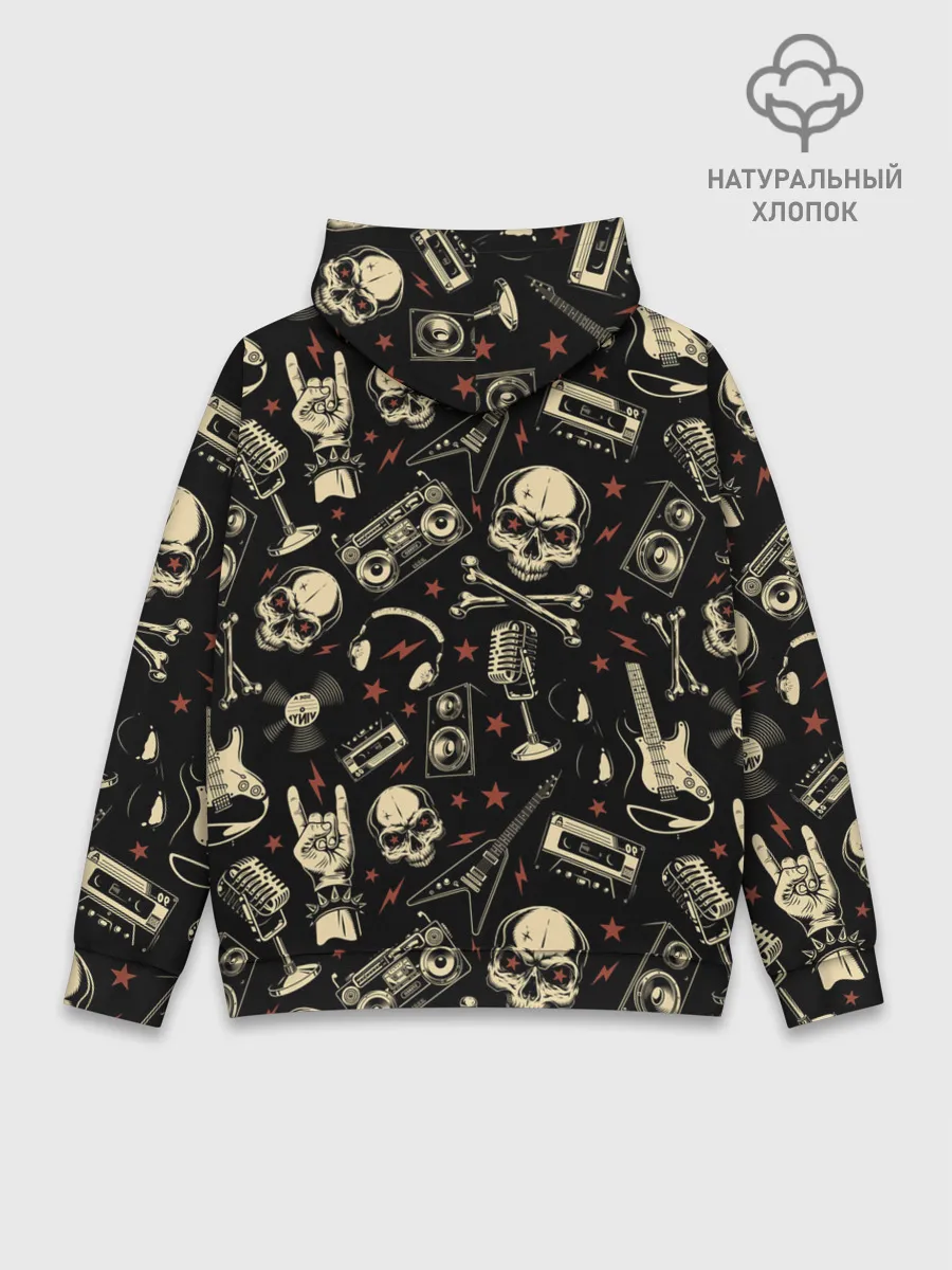 Худи мужской база хлопок / Рок!