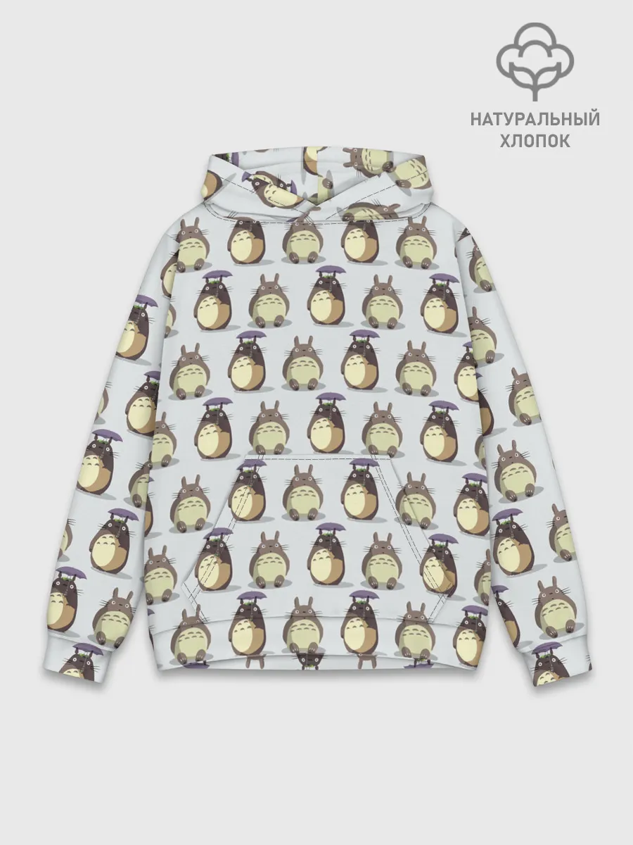 Худи мужской база хлопок / Маленькие Тоторо 2