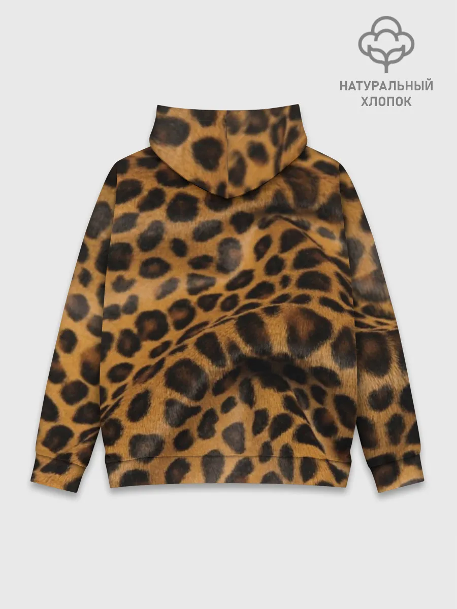 Худи мужской база хлопок / Леопард