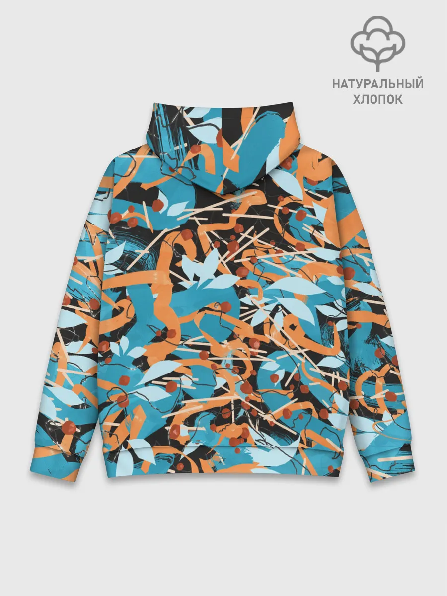 Худи мужской база хлопок / Яркие линии