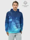 Худи мужской база хлопок / Синяя Небо