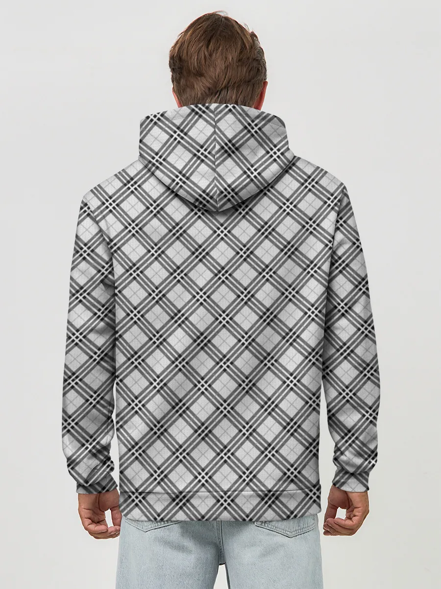 Худи мужской база хлопок / Костюм в клетку