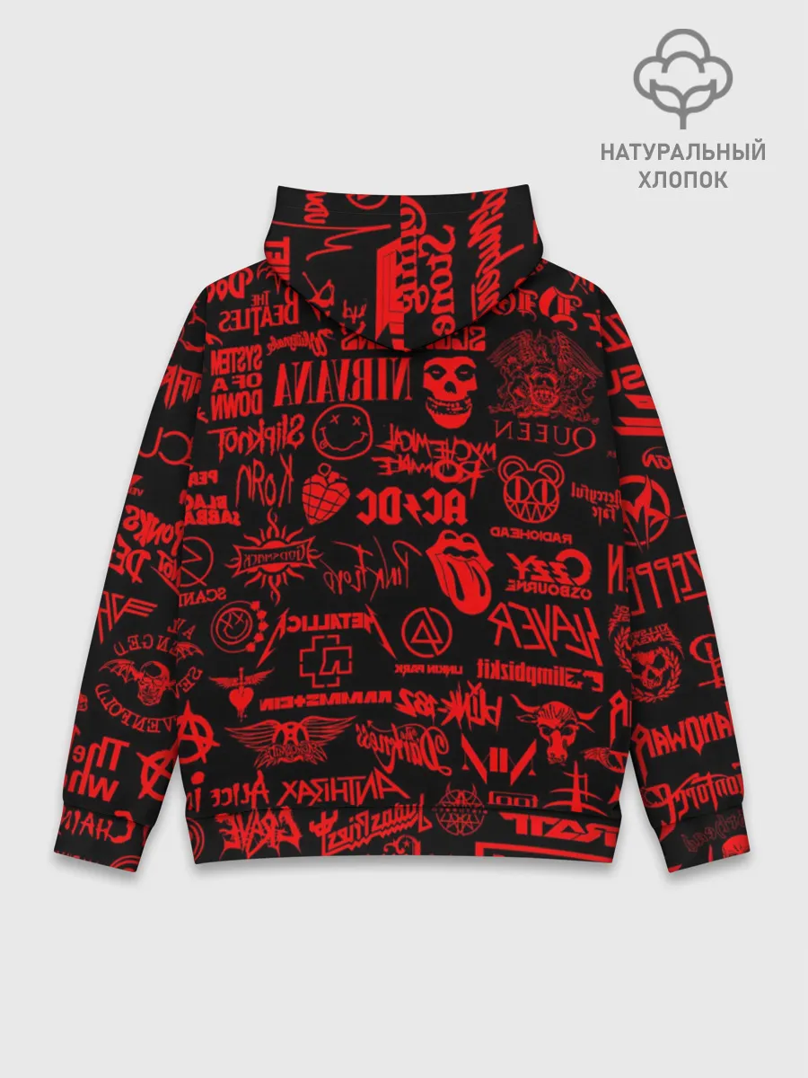 Худи мужской база хлопок / Лучшие Рок Группы