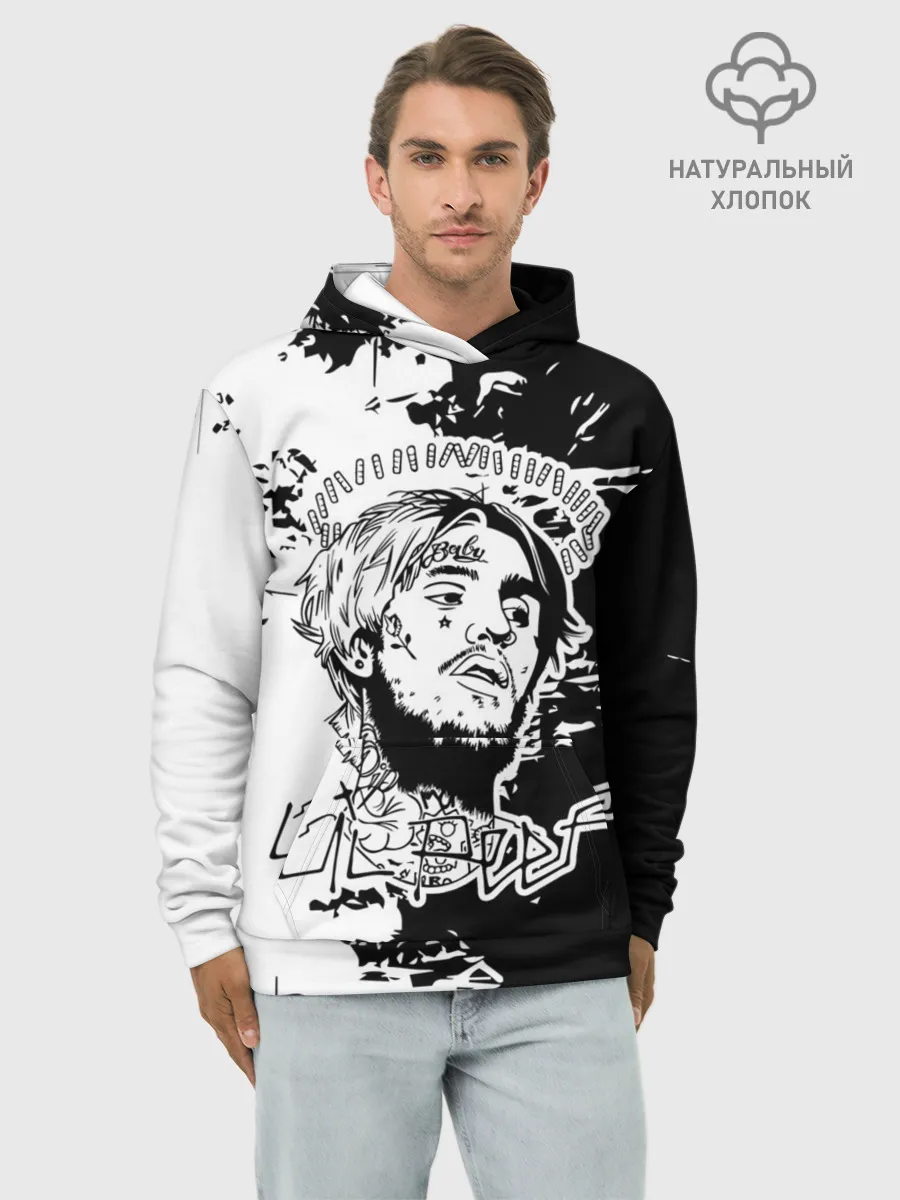 Худи мужской база хлопок / Lil Peep